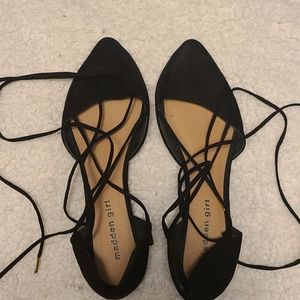 Madden girl ballet flat ankle lace-up size 7